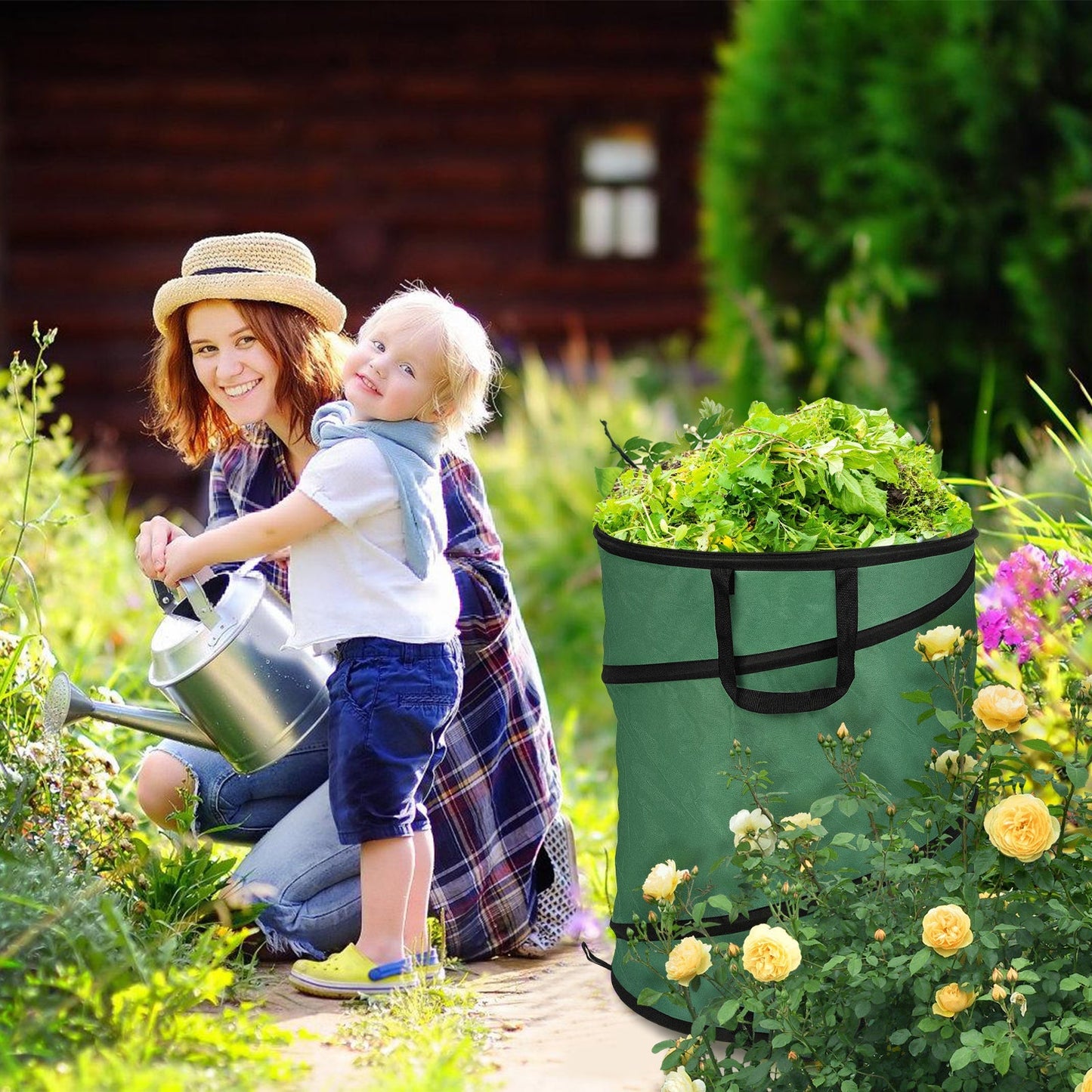 Gartensack Pop Up Gartenabfallsack 170L mit Griffen | Brehn