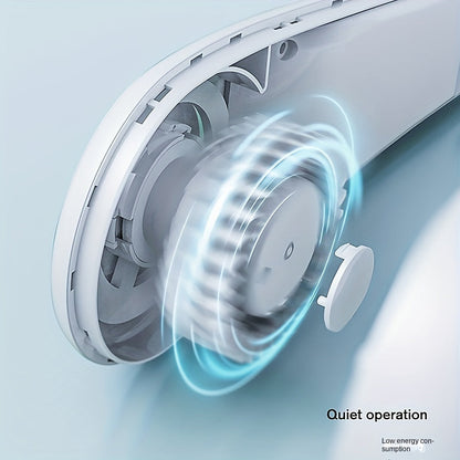 1pc Hände-frei Tragbarer Halsventilator - Wiederaufladbar, bladlos und USB-betrieben - Perfekt für Büro und Reisen | Brehn