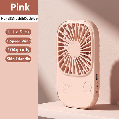 Mini Handheld USB wiederaufladbarer Ventilator mit 3 Geschwindigkeiten, tragbarer Wimpernventilator & Tischständer | Brehn