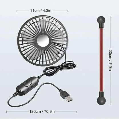 Multidirektionaler Auto Rücksitz Ventilator | Brehn