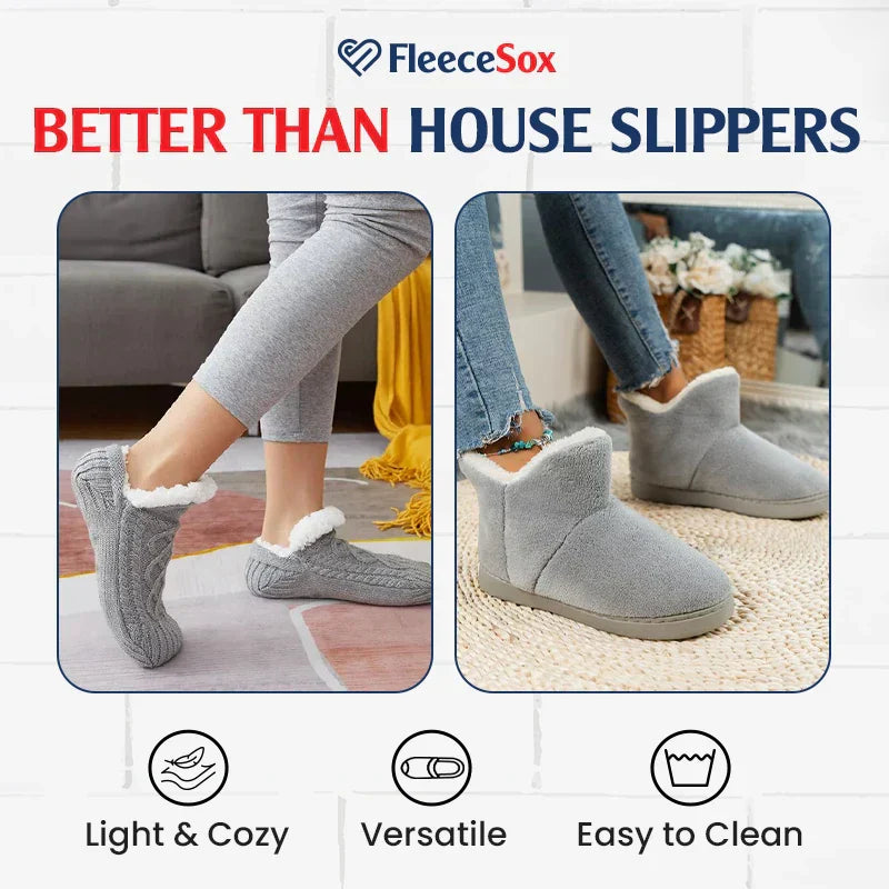Brehn | Fleecegefütterte rutschfeste Thermosocken