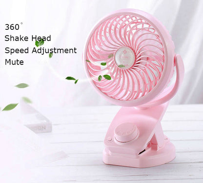 Tragbarer USB Clip-On- & Tischventilator mit Luftgeschwindigkeitsregelung | Brehn