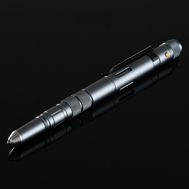 Brehn | Taktischer Stift Taschenlampe Flaschenöffner Notfall Glasschneider
