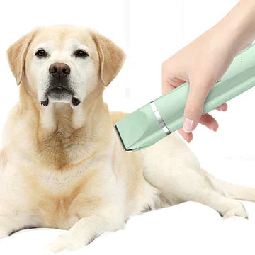 Brehn | Tierpflegegerät Groomilo 4-in-1 | Leise & Wiederaufladbar | Für Fell & Krallen | Weiß-Grün