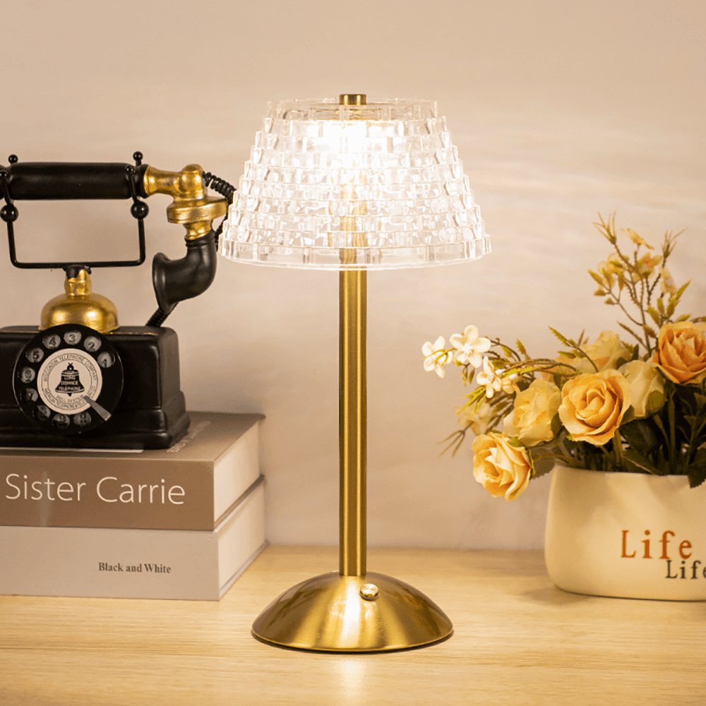Brehn | AuraGlow Tischlampe - Wiederaufladbare LED-Lampe mit Dimmfunktion