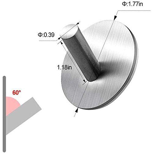 4-Pack: Schwere Pflichten Haltbare 304 Edelstahl Wandhaken