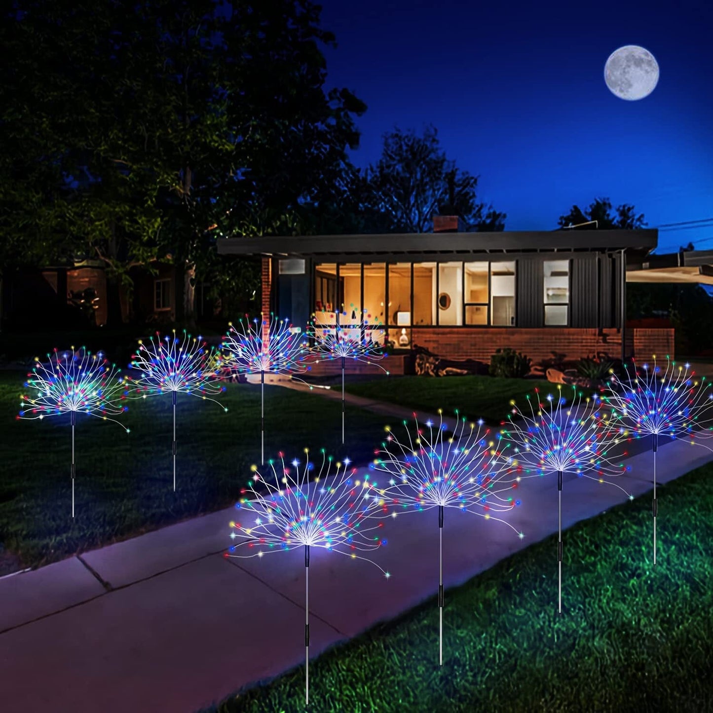 Brehn | 4er-Pack: Solarleuchten Außen, Warmweiß Gartenlichter