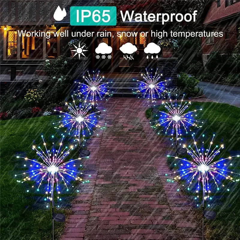 Brehn | 4er-Pack: Solarleuchten Außen, Warmweiß Gartenlichter