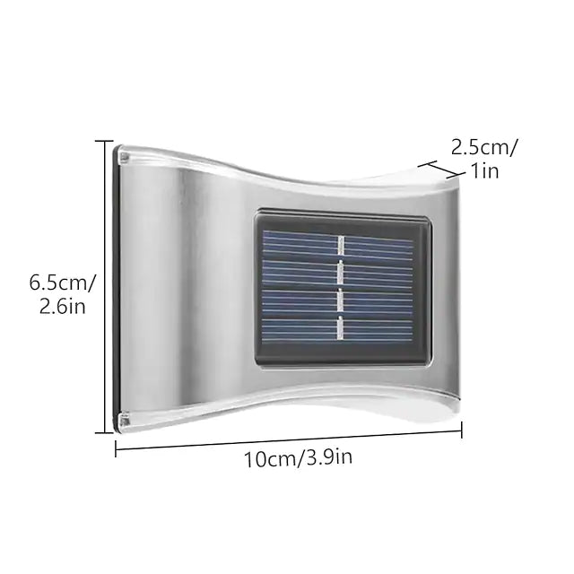 Brehn | 4-teilige: Solar Außen 6 LED Waterproof Wandlichter