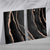 Abstraktes Set aus 2 Kunstdrucken in Schwarz und Gold