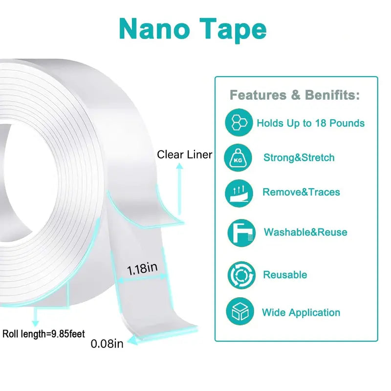 Nano doppelseitiges Klebeband für Haushalt & Büro | Brehn