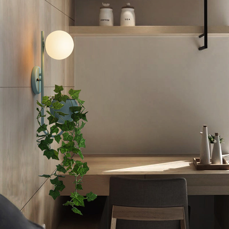 1 Licht Ballen Wandlampe Industrie Gelb/Blau/Grün Metall LED Pflanzen Wandmontage Beleuchtung für Restaurant