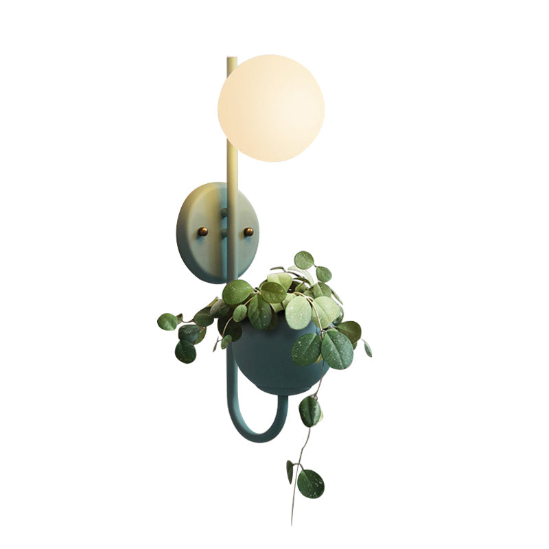 1 Licht Ballen Wandlampe Industrie Gelb/Blau/Grün Metall LED Pflanzen Wandmontage Beleuchtung für Restaurant