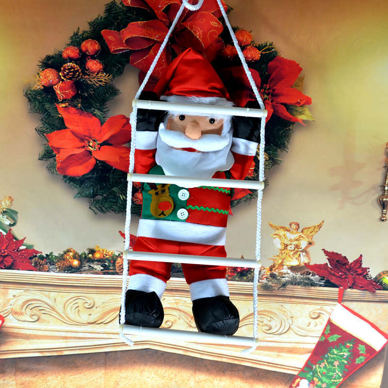 Dekorative Weihnachtsmannfiguren mit Seil