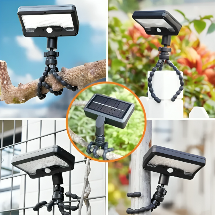 Brehn | Flexibles Stativ Solarbetrieben Bewegungsmelder Außenleuchte