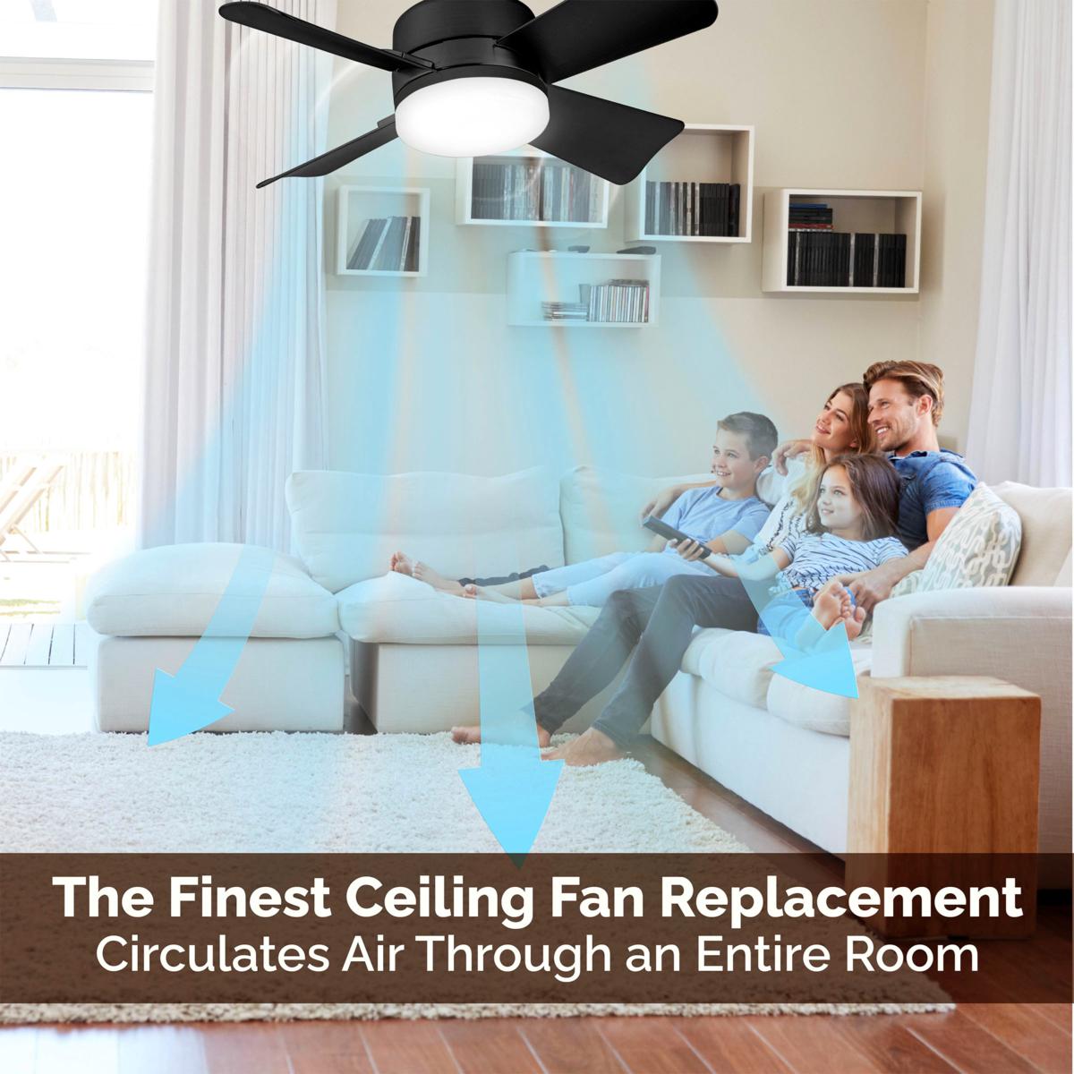 Brehn | LuxeBreeze Tragbarer Deckenventilator & Licht | Elegante 2-in-1-Lösung mit Fernbedienung für Komfort und Stil