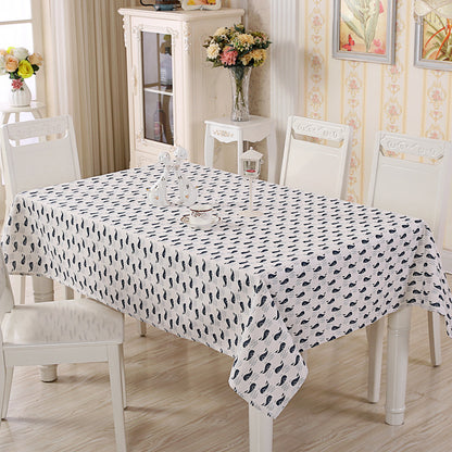 Gestreifte Tischdecke