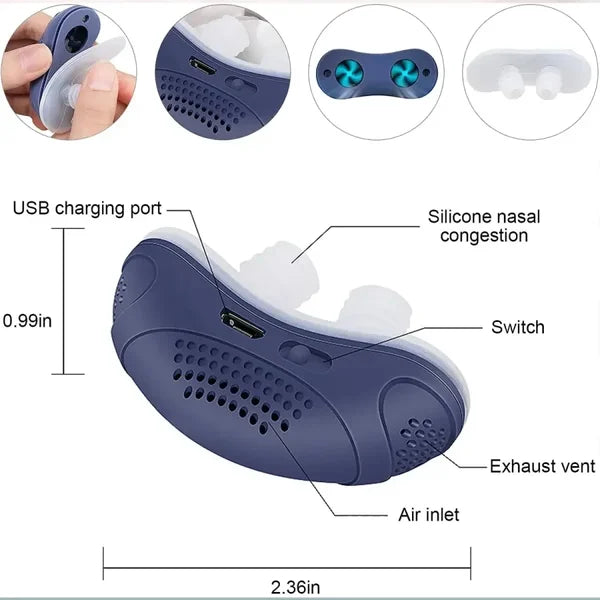 Schlaflos, maskenlos, Micro-CPAP Anti-Schnarch