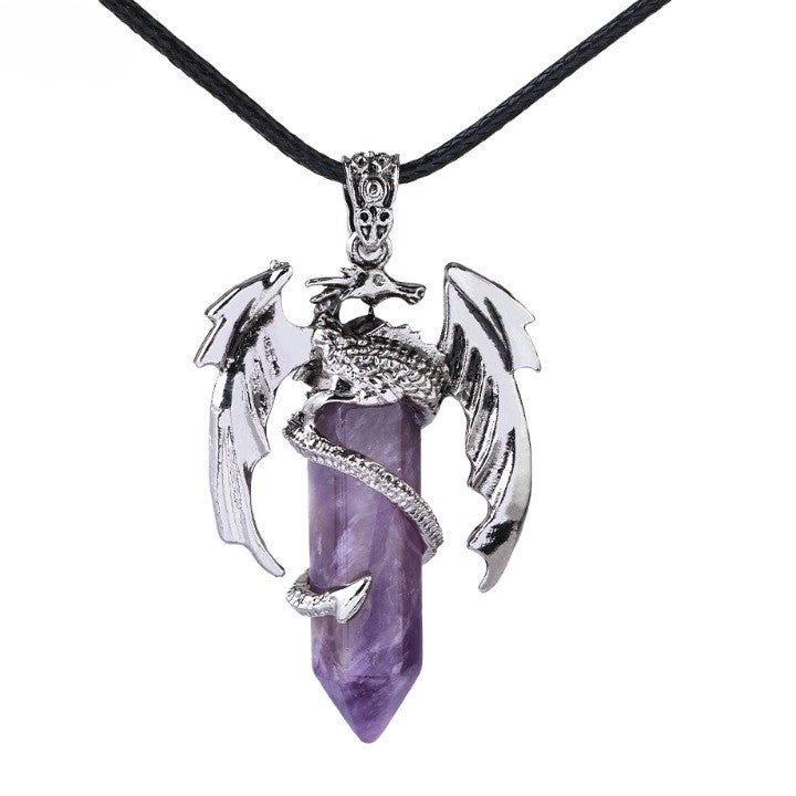 Brehn | Bohemian Stil Natürlicher Mystischer Edelstein Drachenanhänger