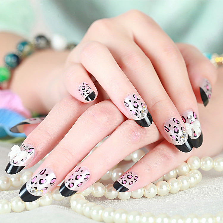 Leopard-Print Press-On-Nagelspitzen