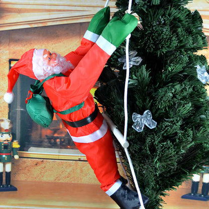 Aufblasbare Weihnachtsmannfigur mit Kletterseil