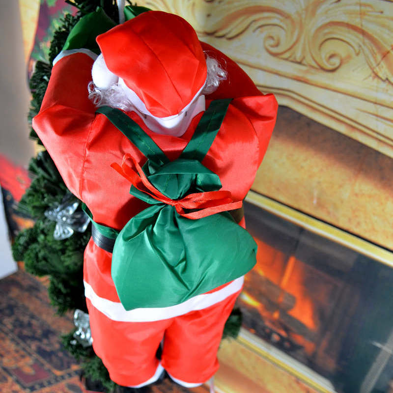 Aufblasbare Weihnachtsmannfigur mit Kletterseil