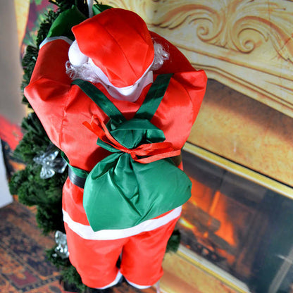 Aufblasbare Weihnachtsmannfigur mit Kletterseil