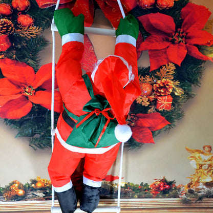Aufblasbare Weihnachtsmannfigur mit Kletterseil