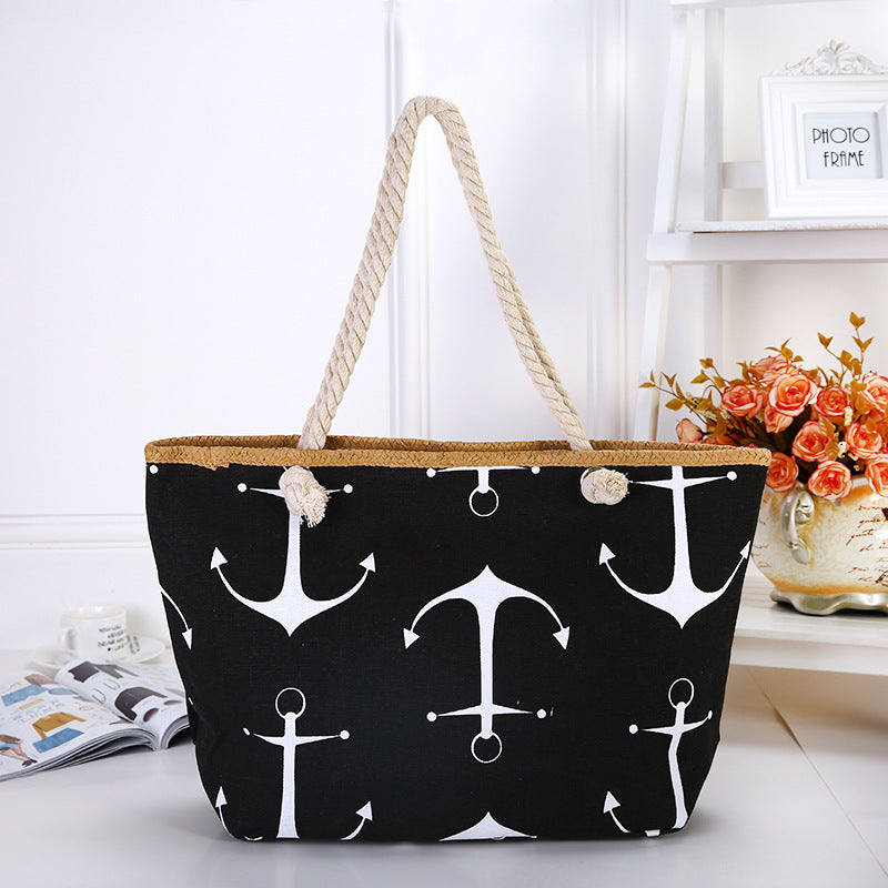 Große Segeltuchtasche mit Maritimem Ankerdesign Brehn