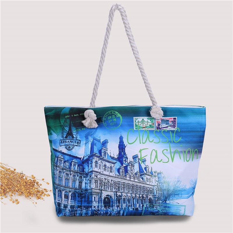 Strandtasche Im Urbanen Postkarten-Design Brehn