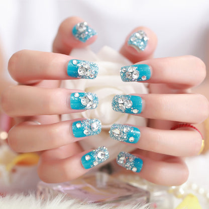 Glamouröse mit Strass verzierte Press-On Nagelset