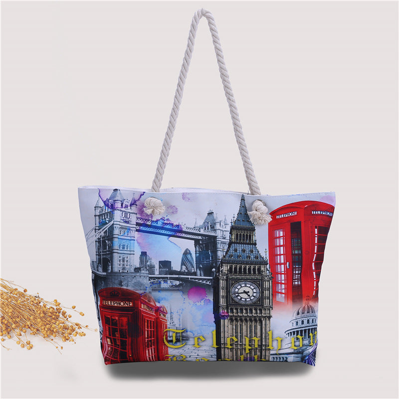 Große Strandtasche mit London-Motiv Brehn