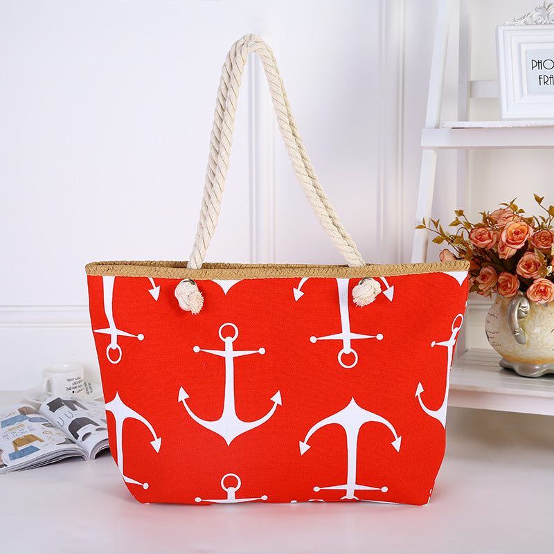 Große Segeltuchtasche mit Maritimem Ankerdesign Brehn