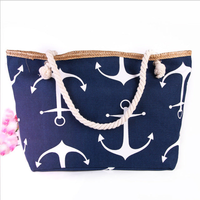 Große Segeltuchtasche mit Maritimem Ankerdesign Brehn