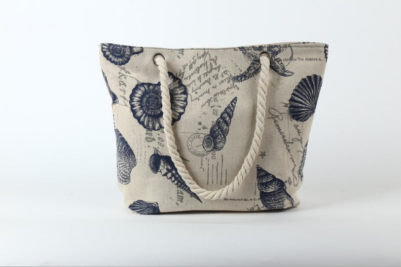 Strandtasche Im Maritimen Design mit Robusten Seilgriffen Brehn