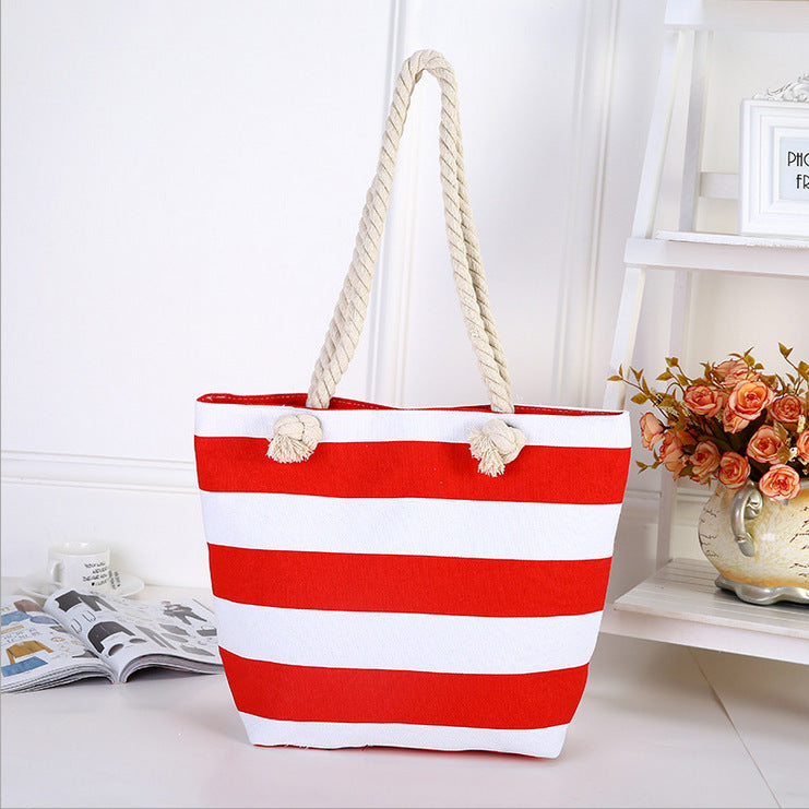 Strandtasche Aus Hochwertigem Canvas mit Robusten Seilgriffen Brehn