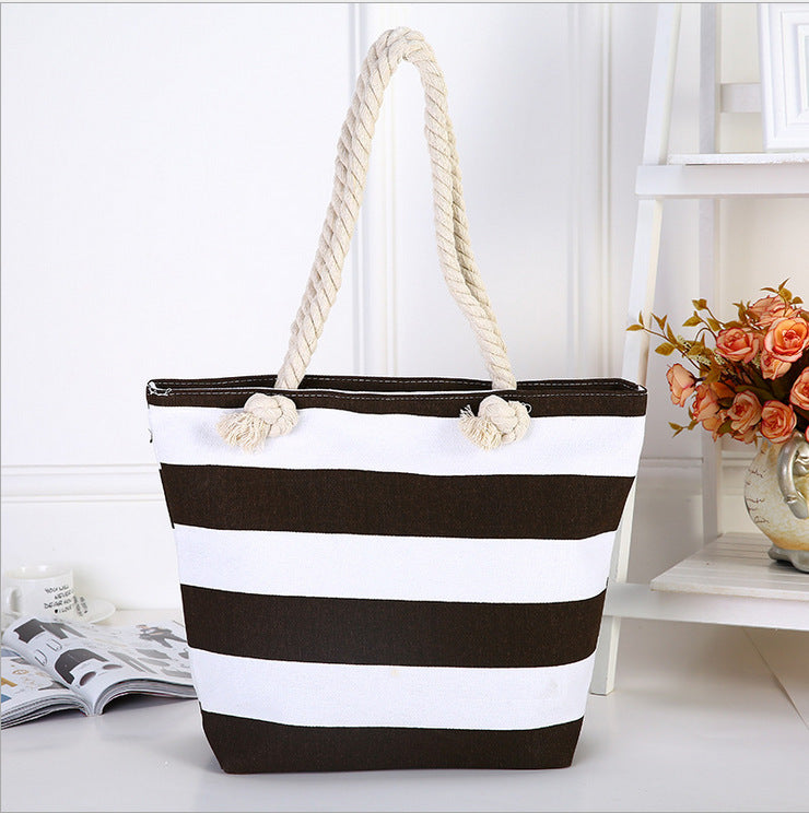 Strandtasche Aus Hochwertigem Canvas mit Robusten Seilgriffen Brehn