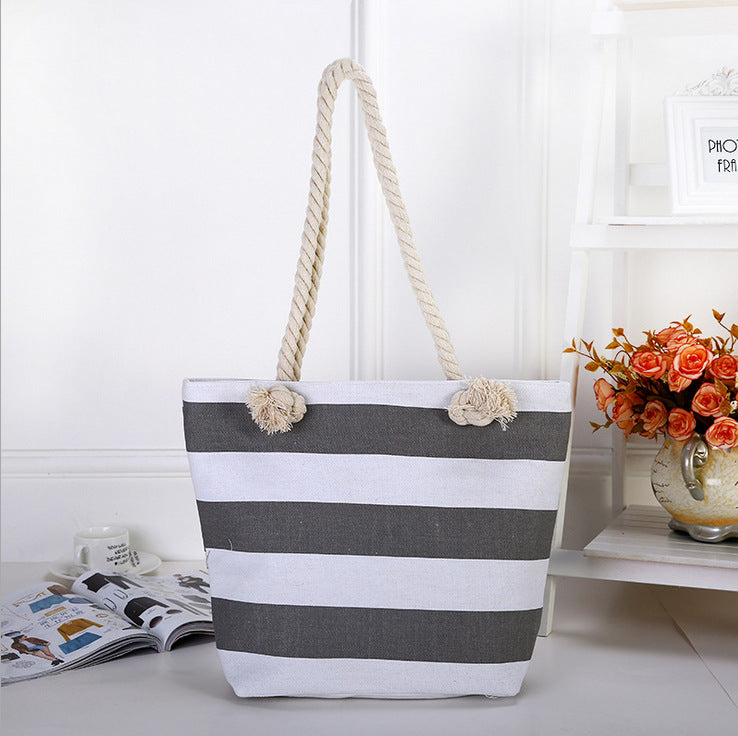 Strandtasche Aus Hochwertigem Canvas mit Robusten Seilgriffen Brehn
