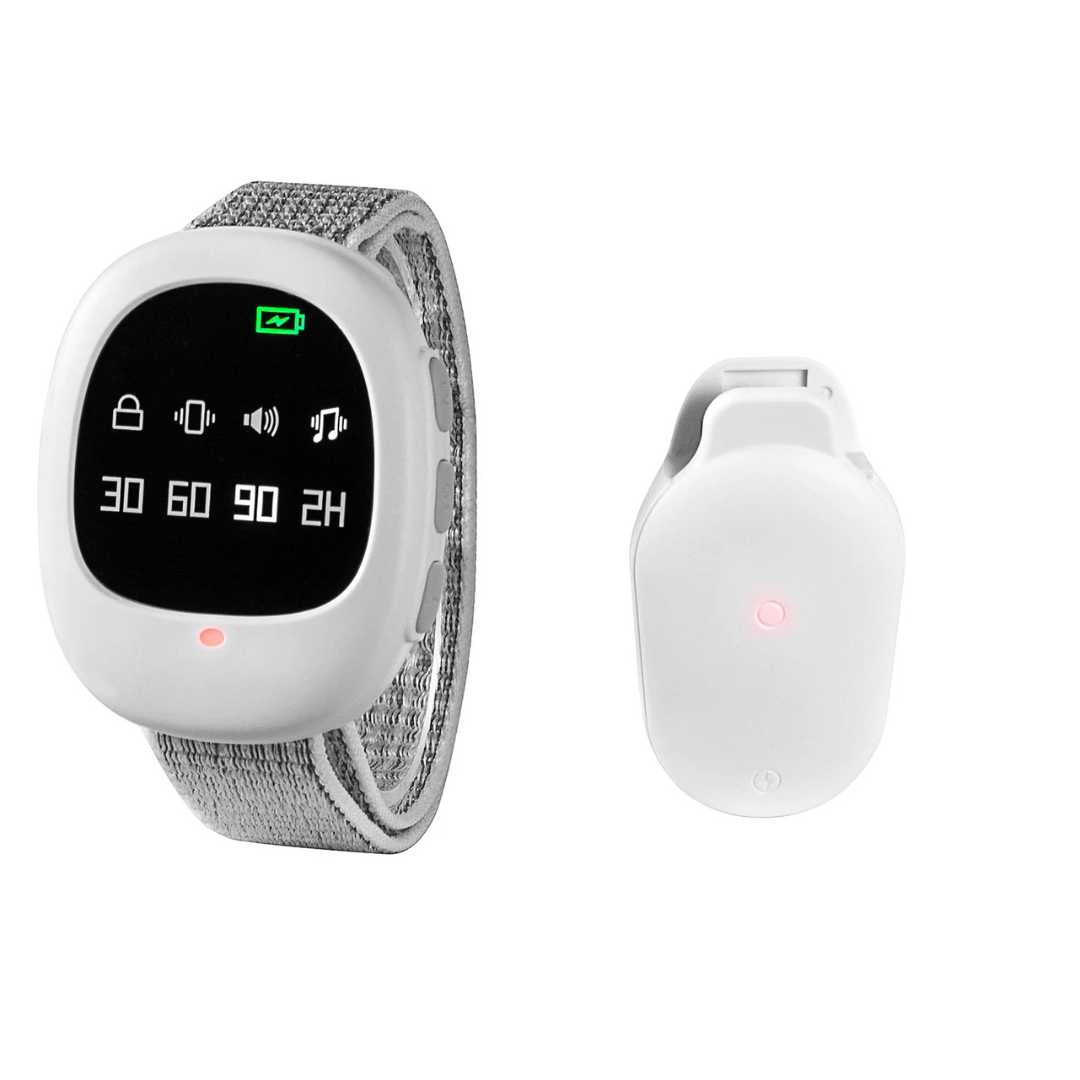 Kabelloser Bettnässeralarm mit Vibrationssignal und Timerfunktion – USB-aufladbar