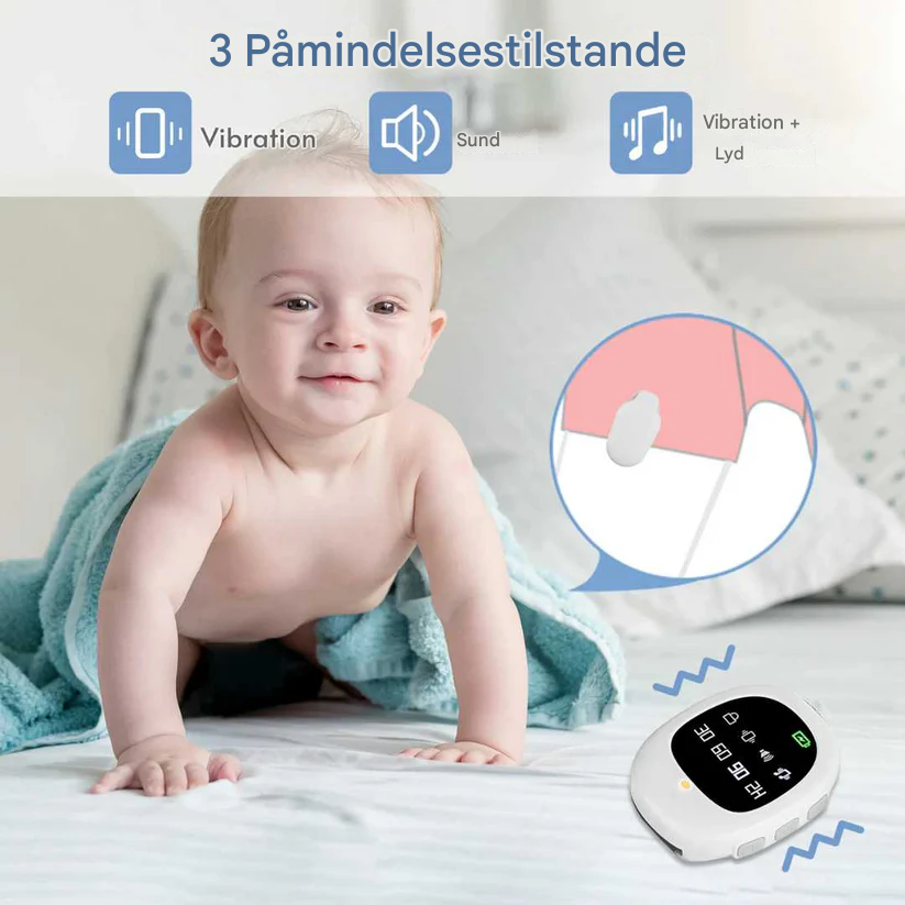 Kabelloser Bettnässeralarm mit Vibrationssignal und Timerfunktion – USB-aufladbar