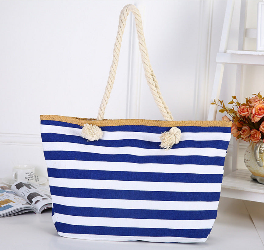 Große Strandtasche mit Maritimen Streifen Brehn