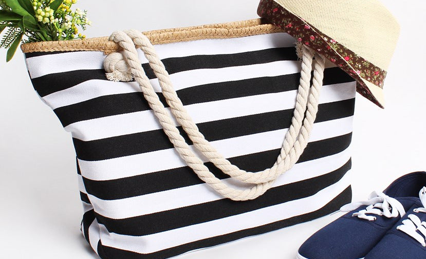 Große Strandtasche mit Maritimen Streifen Brehn