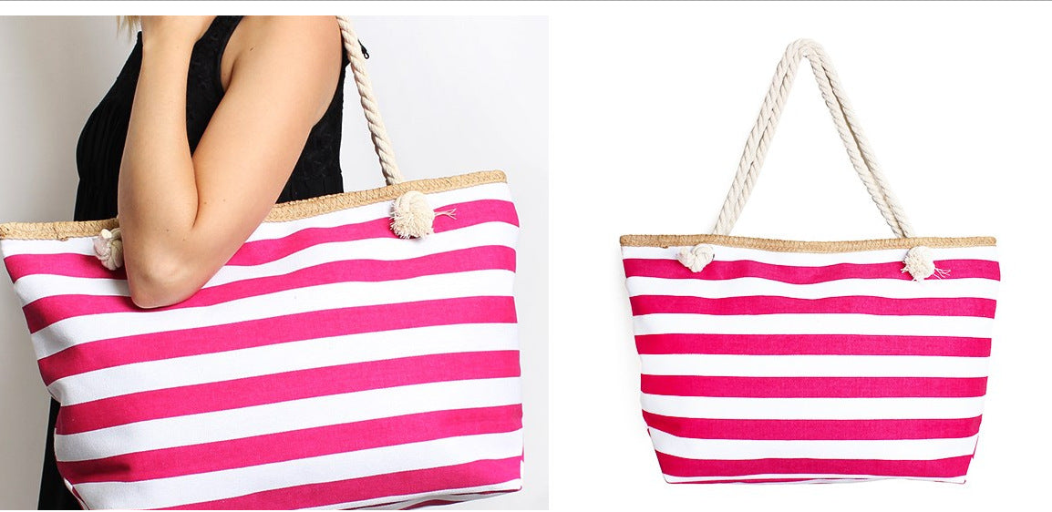 Große Strandtasche mit Maritimen Streifen Brehn