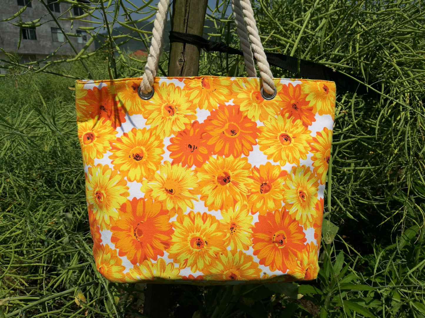 Blumenmuster Strandtasche Brehn