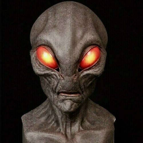 Brehn | Realistische Alien-Maske – Latex- und Silikon-Halloween-Maske für Cosplay und Partys