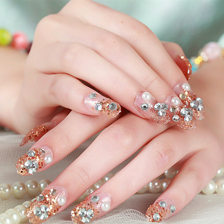 Rhinestone-dekorierte Press-on-Nägel