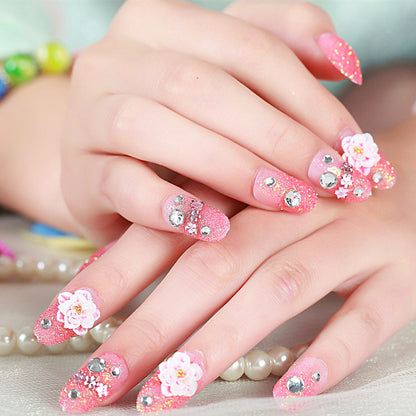 Glitter und Blumen Design Press-On Nagel Set