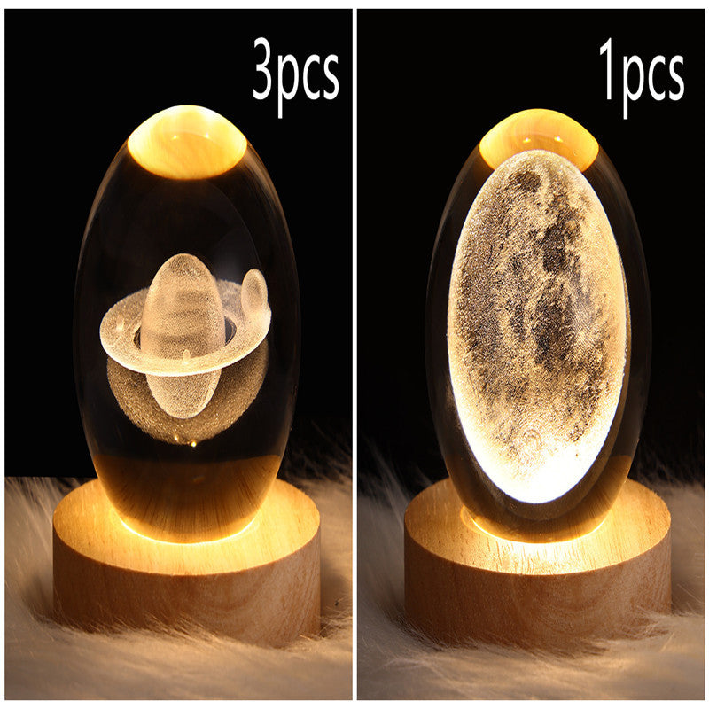 3D Galaxy Kristallkugel LED Nachtlicht | Brehn
