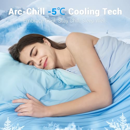 Kühlende Bettdecke absorbiert Körperwärme, um kühl zu bleiben, doppelseitige Kühldecke für heiße Schläfer Cool Fabric Q-Max>0.5, leichte Sommer-Bettdecke kalte Decke, gradient dunkelblau | Brehn