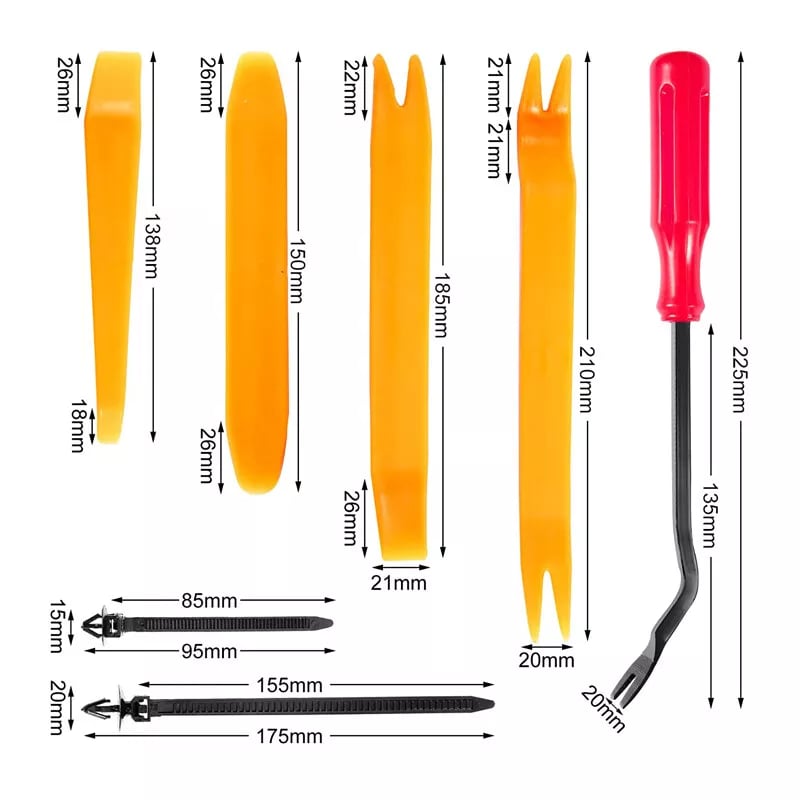 Auto-Befestigungsclips-Set 680 Teile | Brehn